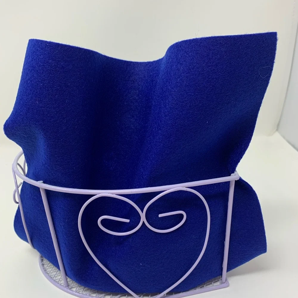 Lavender Heart-Shaped Wire Basket